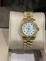 Rolex Datejust 2236 Movement 31mm 316LSteel Diamond Bezel Gold MOP Lady Watch